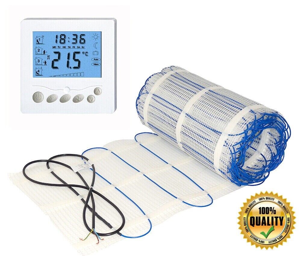Electric underfloor heating mat kit 200W/m2 All Sizes in this Listing (BSC)