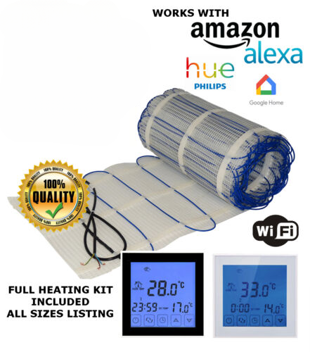 Electric underfloor heating mat kit 150W/m2 All Sizes in this Listing (BSC)